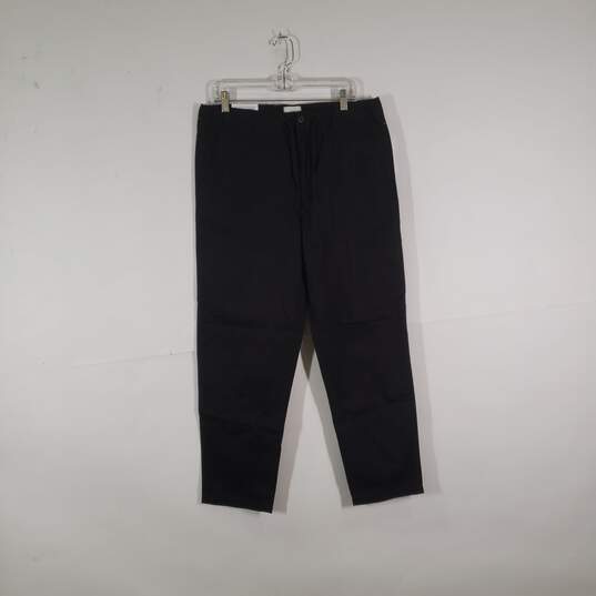 NWT Mens Relaxed Fit Flat Front Tapered Leg Slash Pockets Chino Pants Size M image number 2
