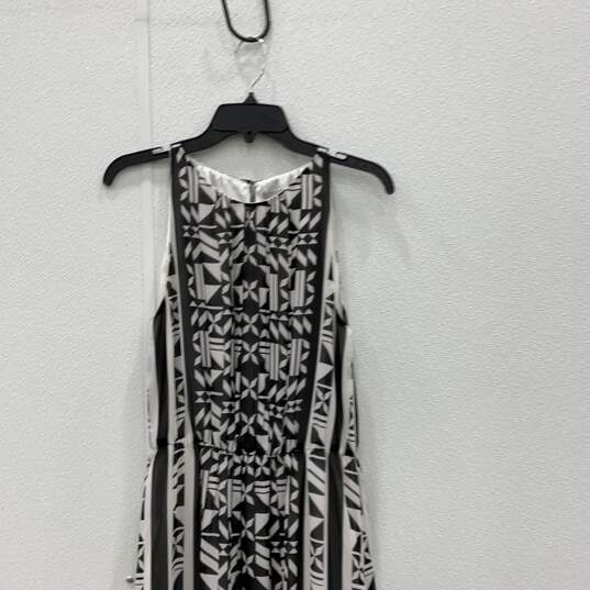H&M Womens Black White Geometric Print Sleeveless Halter Back Maxi Dress Size 6 image number 3