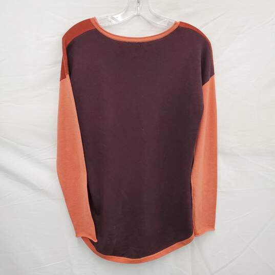 Smartwool Polyester Blend peach & Burgundy Long Sleeve Turtleneck Sweater Size SM image number 2