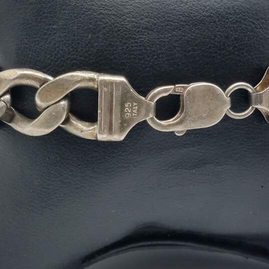 Sterling Silver Figaro Chain Link 18.6mm Bracelet 53.6g image number 5