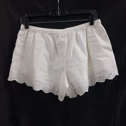 Calypso St. Barth White Farfett Drawstring Waist Eyelet Shorts Women's XS NWT alternative image