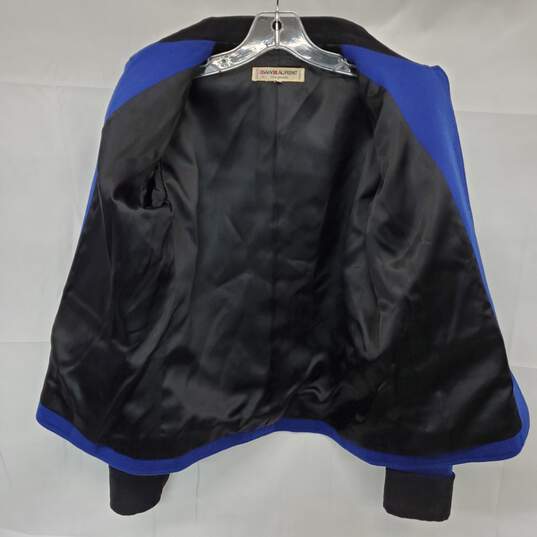 Vintage Saint Laurent Rive Gauche Women's Blue Jacket Size 36 image number 4