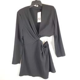 Zara Women Black Cut Out Dress XL NWT