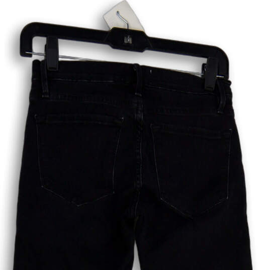 Womens Black Denim Dark Wash 5-Pocket Design Skinny Leg Jeans Size 23 image number 4