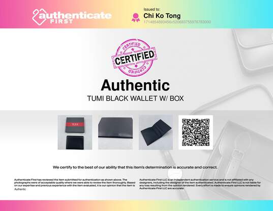 Authentic Tumi Black Wallet - Size One Size image number 6