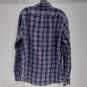 Michael Kors Men's Blue Plaid Button-Up Shirt Size XL image number 2