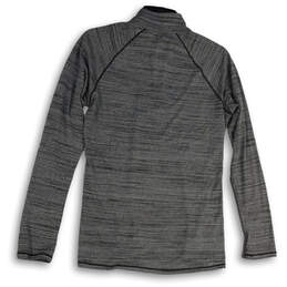 Womens Gray 1/2 Zip Mock Neck Long Sleeve Activewear Shirt Top Size Medium alternative image