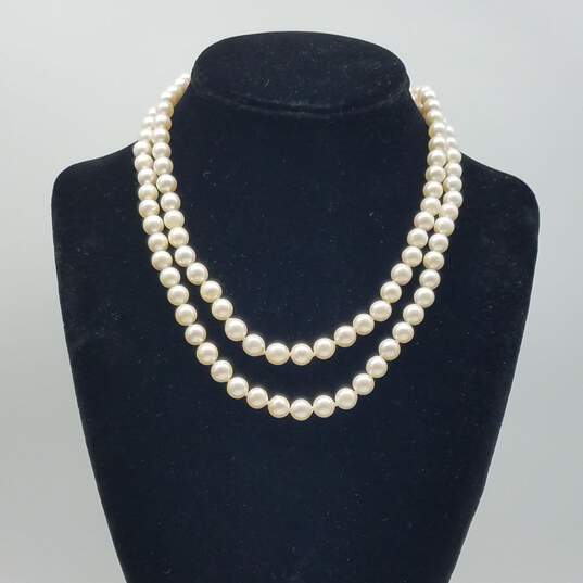 14k Gold FW Pearl 2 Strand Necklace 60.0g image number 1