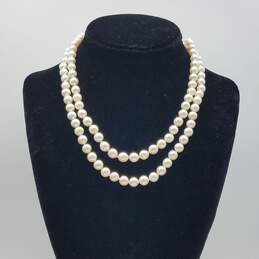14k Gold FW Pearl 2 Strand Necklace 60.0g