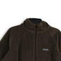 Womens Brown Mock Neck Long Sleeve Fleece Full-Zip Jacket Size 2X image number 3