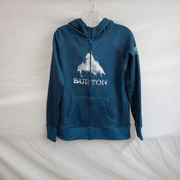 Burton Turquoise Full Zip Hoodie WM Size M