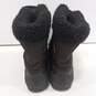 Mens Black Brown Leather Round Toe Lace Up Mid Calf Duck Winter Boots Size 8 image number 4