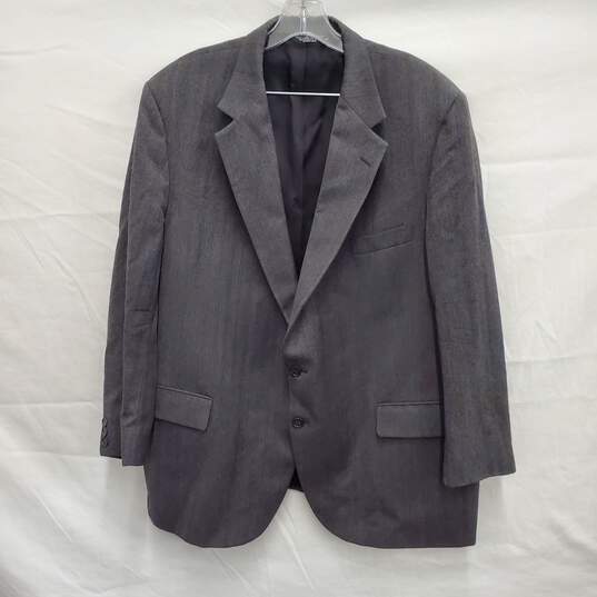 High Quality Pierre Cardin 100% Wool Gray Suit Jacket Size 44 image number 1