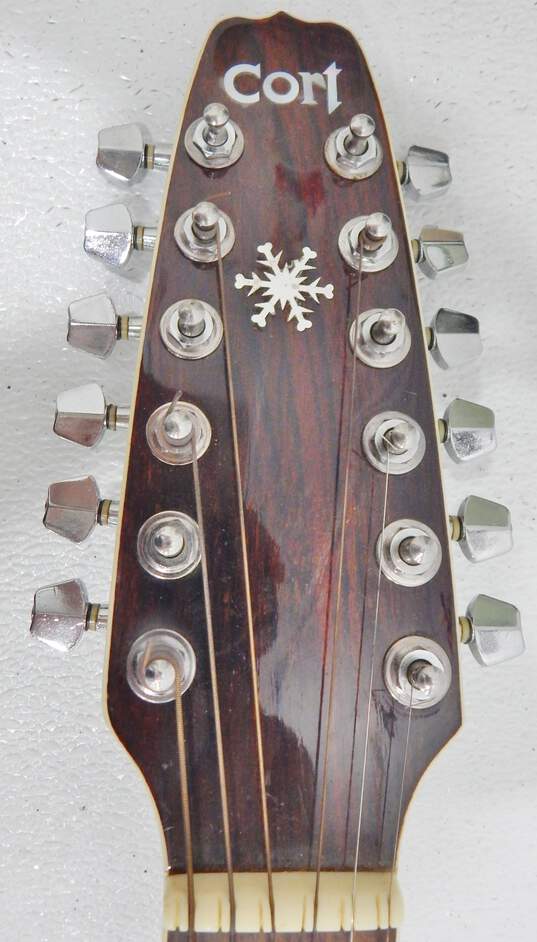 Cort Brand AJ881-12 Model 12-String Wooden Acoustic Guitar w/ Hard Case image number 9