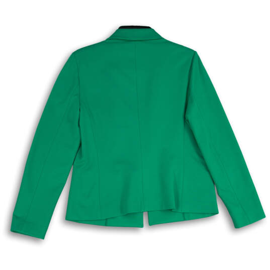 NWT Womens Green Notch Lapel Long Sleeve Welt Pocket 3 Button Blazer Size S image number 2