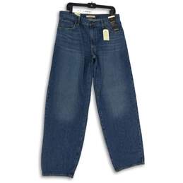 NWT Levi Strauss & Co. Womens Blue Denim Baggy Dad Straight Leg Jeans Size 31