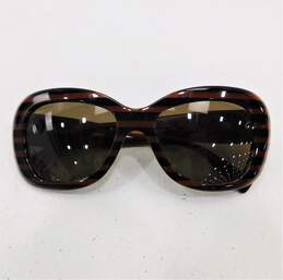 VERSACE Medusa Glitter 4317 'Brown Rule Black' 5187/73 Stripe Sunglasses with COA