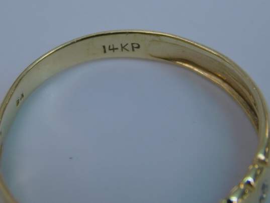 14KP Yellow Gold Ring Setting 1.9g image number 4