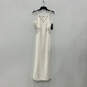 NWT Womens Ivory Halter Neck Back Zip Sleeveless Maxi Dress Size 6 P image number 1