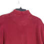 Mens Red Long Sleeve Mock Neck Quarter Zip Pullover Sweatshirt Size XL image number 4