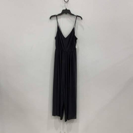 NWT Womens Black Spaghetti Strap Strap V-Neck One-Piece Jumpsuit Size XL image number 2