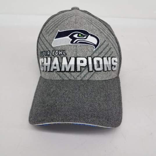 9FORTY New Era Seattle Seahawks Super Bowl Champions XLVIII NFL Cap Hat Felt image number 1