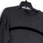 Mens Gray Tight-Knit Crew Neck Long Sleeve Pullover Sweater Size Large image number 1
