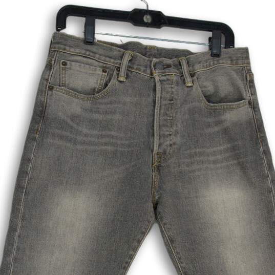 Levi Strauss & Co. Womens 501 Gray Denim Medium Wash Skinny Leg Jeans Size 31X32 image number 3