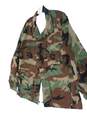 Mens Multicolor Camouflage Long Sleeve Button Front Jacket Size Large image number 2