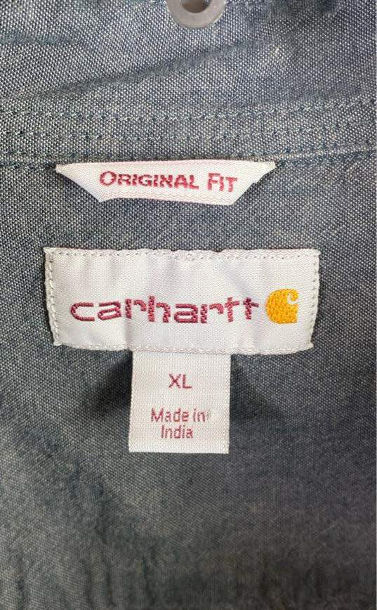 Carhartt Men Gray Button Up Shirt XL image number 3