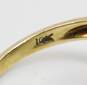 Vintage 10K Gold Green Faceted Glass Rectangle Statement Ring 6.4g image number 5