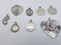 925 Sterling Silver Pendants Mixed Lot of 9 image number 1