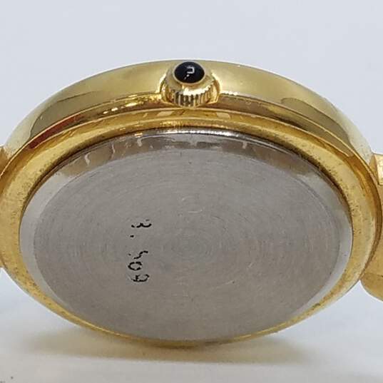 Oleg Cassini 29 Case Gold Tone Unique Bracelet Quartz Watch image number 8