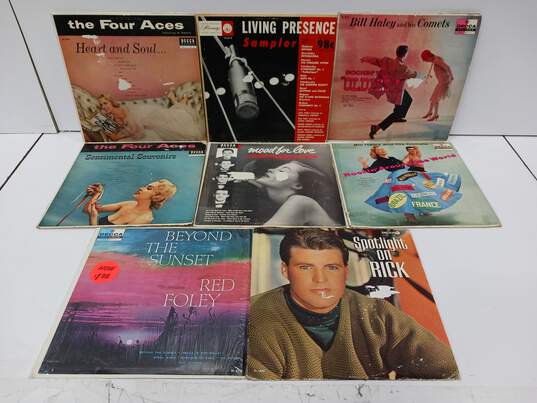 Bundle of 8 Assorted Oldies Records image number 1