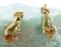 10K Yellow Gold Topaz & Cubic Zirconia Earrings 1.3g image number 3
