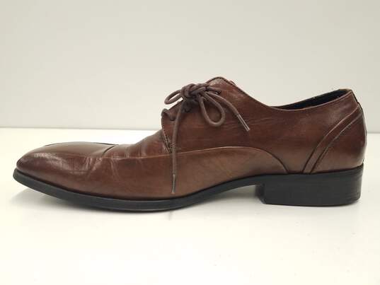 Kenneth Cole New York Sur-Plus Brown Leather Oxfords Men's Size 9 image number 7