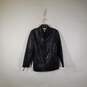omens Regular Fit Long Sleeve Collared Leather Jacket Size Medium image number 1