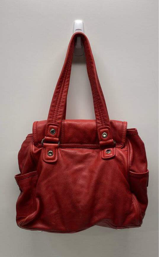 Marc By Marc Jacobs Soft Leather Turn Lock Bright Red Backpack image number 2