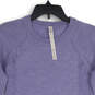 Womens Purple Crew Neck Long Sleeve Activewear Pullover T-Shirt Size 4 image number 3
