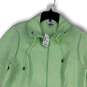 NWT Womens Green Pockets Drawstring Long Sleeve Full-Zip Jackets Size 1X image number 3