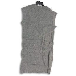 NWT Womens Gray V-Neck Sleeveless Tight Knit Pullover Sweater Size Medium alternative image
