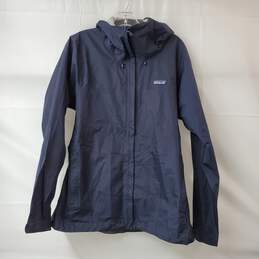 Patagonia Women's Navy Blue Full-Zip Rain Coat Size L