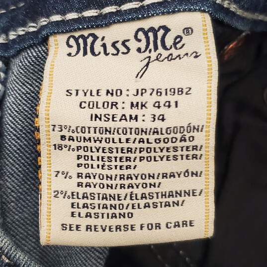 Miss Me Women Blue Rhinestone Jeans Sz 26 image number 3