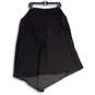 Womens Black Flat Front Slash Pocket Belted Hi-Low Hem A-Line Skirt Size XL image number 2