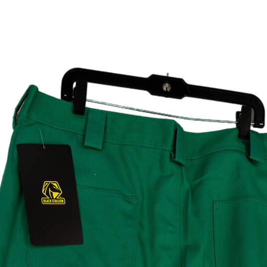 NWT Mens Green Flat Front Pockets Straight Leg Carpenter Pants Size 42X32 image number 4