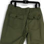 Womens Green Pockets Low Rise Straight Leg Fatigue Trousers Pants Size 29 image number 4