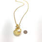 Designer Kirks Folly Gold-Tone Chain White Pearl Goddess Pendant Necklace image number 4