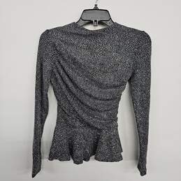 H&M Sequin Long Sleeve Side Cinched Blouse alternative image