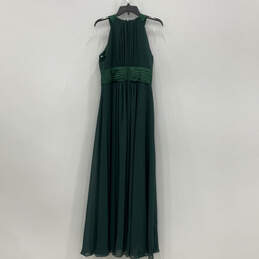 NWT Womens Green Sleeveless Halter Neck Pleated Fit And Flare Dress Size 12 alternative image