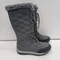 Bearpaw Isabella Gray Leather Waterproof Snow Boots Women's Size 9 image number 3